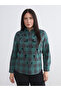 Green Plus Size Plaid Women's Lumberjack Shirt
