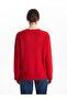 Crew Neck Women's Self Patterned Knitwear Sweater - W4Hn02Z8 - 4
