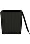 Garden Table with Removable Lid Black Polypropylene - 2