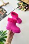My Little One's Furry Colorful Rain Boots - Fuchsia