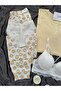 Women's Patterned Berlin Ribbed Knit Pajama Set with Underwear - 4