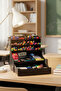 Coral Maxi 12 Compartment Drawer Desktop Wooden Organizer Pen Holder - Jewelry Makeup Multi-Purpose Organizer - 2