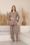 طقم بيجاما للنفاس Soft Elegance، ناعم ومزود بأزرار وخصر قابل للتعديل