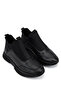 Women's Genuine Leather Black Casual Boots - 2
