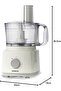 Food Processor 750W Multi-Functional With 3 Interchangeable Disks, Blender, Whisk, Dough Mak - 8