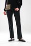 2292_Women's Scuba Fabric Flare Pants - High Waist, Ribbed Detail, - Stylish Pants with Hidden Zipper - 4