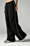 Oversized Women's Loose Fit Wide Leg Hairline Piped Pants Silhouette Sweatpants - 4