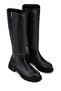 Women's Genuine Leather Black Floater Classic Boots - 2