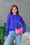 Soft Textured Oversized Crew Neck Knitwear Sweater Aw25Kz0064