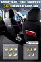 غطاء مقعد سيارة جاكوار E-Pace نصف جلدي، طقم أمامي وخلفي، سلسلة بلاتينيوم، أسود SCR - 8