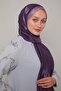 شال عنبر بنمط شريط أرجواني - 3