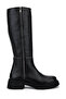 Women's Genuine Leather Black Floater Classic Boots