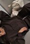 3-Thread Fleece-Lined Embroidered Top and Bottom Set - 3