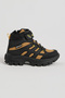 Children's Unisex Black Orange Thick Rubber Sole Rubber Laced Velcro Outdoor Trekking Boots