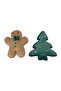 Plush Set of 2 – Cookie Man and Pine Tree Gift Decorative Toy Pillow - 6