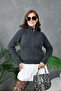 Basic Soft Textured Mock Neck Zippered Knitwear Cardigan Aw25Hi0047 - 4