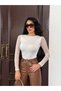 Women's White Long Tulle Sleeve Sandy Blouse Hzl25W-Fry122521