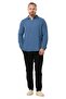 Long Sleeve Double Muslin Men's Autumn and Winter Sweatshirt Indigo Indg