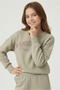 Girls' Beige Manhattan Printed Tracksuit Set - Comfortable and Stylish Sweatshirt & Jogger Pants - 3