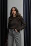 Bitter Brown Hair Braided Knitwear Sweater - 2