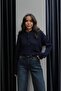Navy Button-Up Sweater