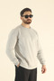 Men's Regular Winter Cotton Fleece-Lined Crew Neck Relaxed Fit Sweatshirt