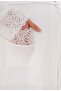 Women's Ecru Belted Special Design Lace Detailed Stretchy Dressing Gown - 8