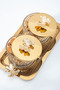 2-Piece Gold Butterfly Lid Glass Presentation Set – Breakfast & Snack Set with Metal Tray - 3