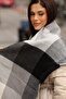 Soft Textured Plaid Tassel Women's Scarf Shawl and Shoulder Wrap - 6