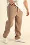 Men's Baggy Winter Fleece-Lined Puff Fabric Wide-Leg Sweatpants - 4