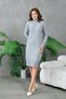Basic Soft Textured Midi Length Turtleneck Knit Dress Aw25El0017 - 3