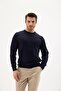 Men's Crew Neck Wool Sweater Winter Stylish Warm and Soft Knitwear Navy Blue 2XL - 5