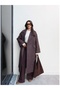 Herringbone Pattern Pocketed Long Coat