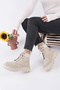 Bln-501 Thick Sole Buckle Detail Boots - 4