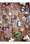New Year Themed 30-Piece Gingerbread Man Cardboard Toothpick Ornament – for Cupcake and Cake Decoration - 3