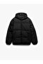 Long Sleeve Pocket Detail Zipper Hooded Winter Puffer Coat - 3