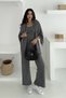 Soft Textured Beard Rope Blouse Cardigan Pants 3-Piece Knitwear Bottom-Top Set Aw25Au0023 - 5