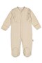 Organic Single Jersey Double Patterned Jumpsuit (Organic My Mushroom) Beige