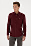 Men's Burgundy Long Sleeve Basic Shirt 50307686-Vr014 - 3