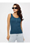 27063 Women's Cotton Ribbed Knit Corded Fabric Stretchy Comfortable, Front Placketed Thick Strap Knitted Tank Top Crop Outerwear - 8