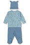 Organic Interlock Zibin Set of 3 (Organic Sleepy Cat) Indigo