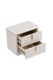 Lintell 2 Drawer Night Stand - Cream, Engineered Wood Bedside Table, 60x40x52.2cm, 2-Year Warranty - 4