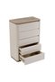 Ashton 5-Drawer Chest of Drawers - Beige & Brushed Gold, Engineered Wood, Stylish Bedroom Storage - 3
