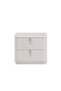 Lintell 2 Drawer Night Stand - Cream, Engineered Wood Bedside Table, 60x40x52.2cm, 2-Year Warranty - 5