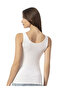 27063 Women's Cotton Ribbed Knit Corded Fabric Stretchy Comfortable, Front Placketed Thick Strap Knitted Tank Top Crop Outerwear - 4