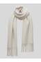 Set of 2 Puffy Off-White Red Soft Textured Women's Scarf Shawl Shoulder Wrap 50X190 cm - 3