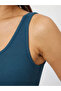 27063 Women's Cotton Ribbed Knit Corded Fabric Stretchy Comfortable, Front Placketed Thick Strap Knitted Tank Top Crop Outerwear - 6