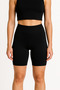 High Waist Black Yoga Pilates Athlete Short Leggings – Lotus Circle Pattern Women's Leggings with Polyamide Fabric - 3