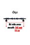 Furniture Kitchen Cabinet Drawer Cupboard Handles Cover Handle Knob Black 160 mm Metal Handle - 3