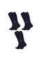 Travel Socks, 3 Pieces, 35-38, 65% Cotton Socks, Navy Blue - 2